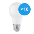 Multipack 10x Bright Choice LED Bulb E27 Pear Frosted 4.9W 470lm - 830 Warm White | Replaces 40W